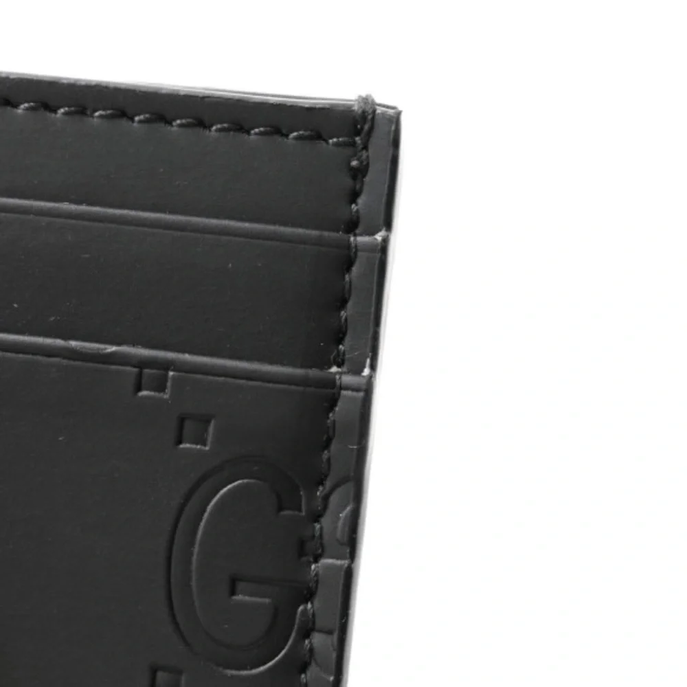 GUCCI Rubber Effect GG Embossed Card Holder Black - Picture 7 of 9